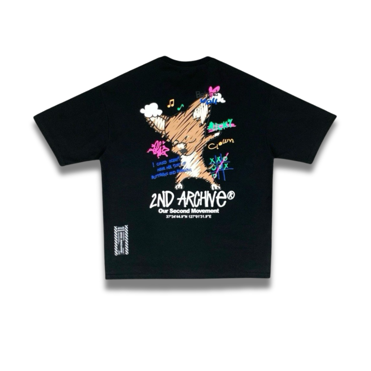 ストリート系 半袖Tシャツ | 2nd Archive | チワワ プリント | 韓国スタイル | ユニセックス