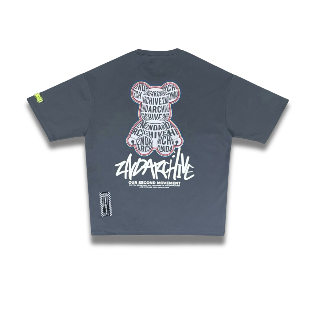 レタリング3Mベア 反射グラフィックTシャツ オーバーサイズ - 2nd