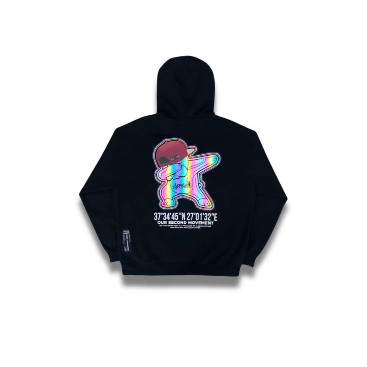 3-color hoodie with reflective cute bear art best-seller