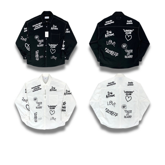 鮮やかな文字デザインの2nd Archiveシャツ