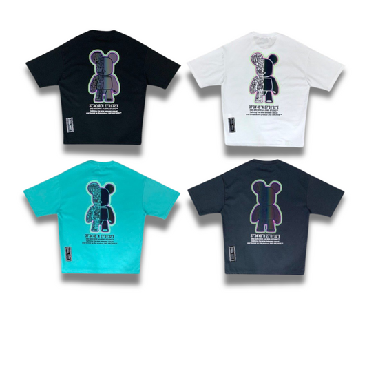 2nd ArchiveのベアグラフィックTシャツ、ブラック・ホワイト・ミント・ダークグレー展開