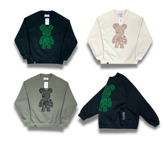 モダンなデザインの冬のクルーネックスウェット。