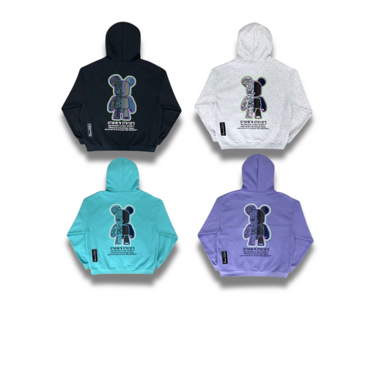 2nd Archiveのリフレクティブベアパーカーは、ブラック・グレー・ミント・ラベンダーの4色展開で男女問わず人気