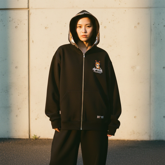 2nd Archive Devil Cat Hood - Female Front Lifestyle Black