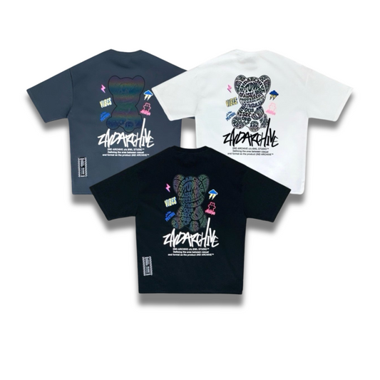リフレクター プリント Tシャツ | 2nd Archive | バイブベア デザイン | 韓国ブランド | 半袖