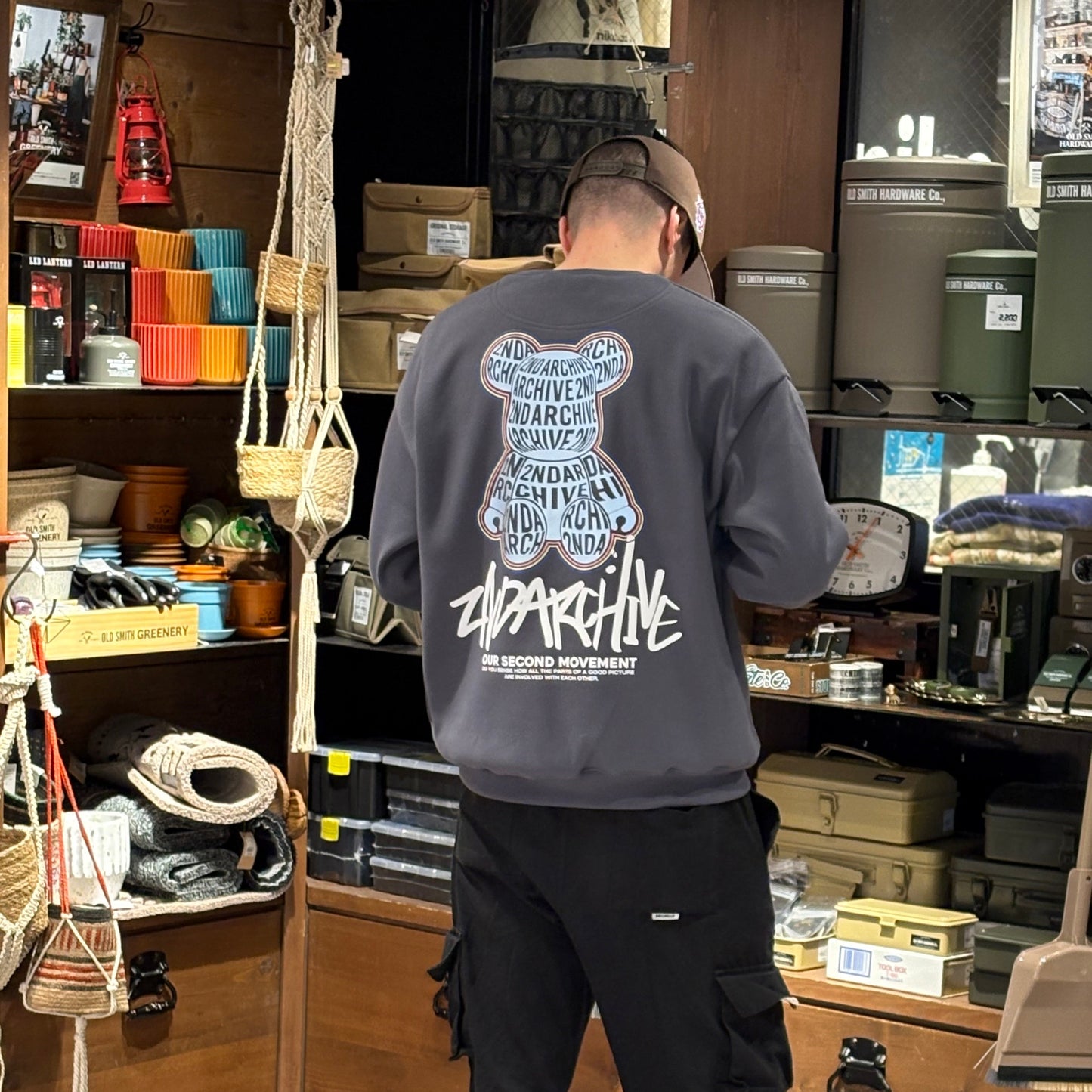 back shot of korean fashion sweater