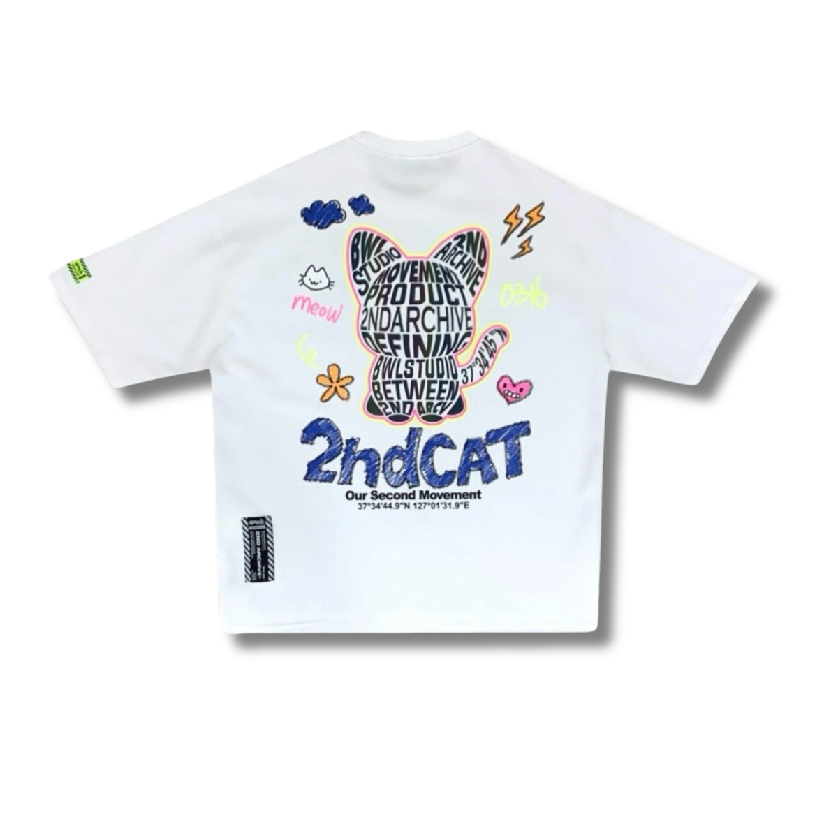 2nd Cat ロゴTシャツ 韓国ストリート 正規品 | Hippada Fashion
