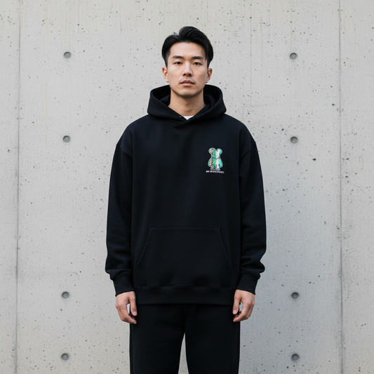 Bear Graphic Design Hoodie - Front