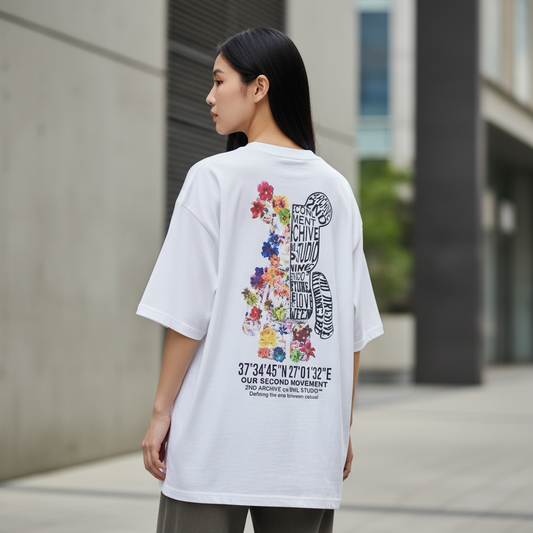 Floral Scotch Bear T-shirt - Back