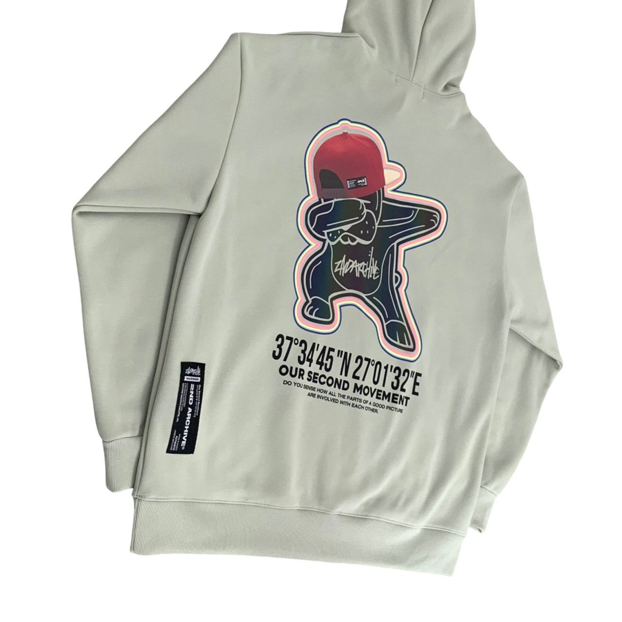 Korean-made hoodie with reflective bear best-seller