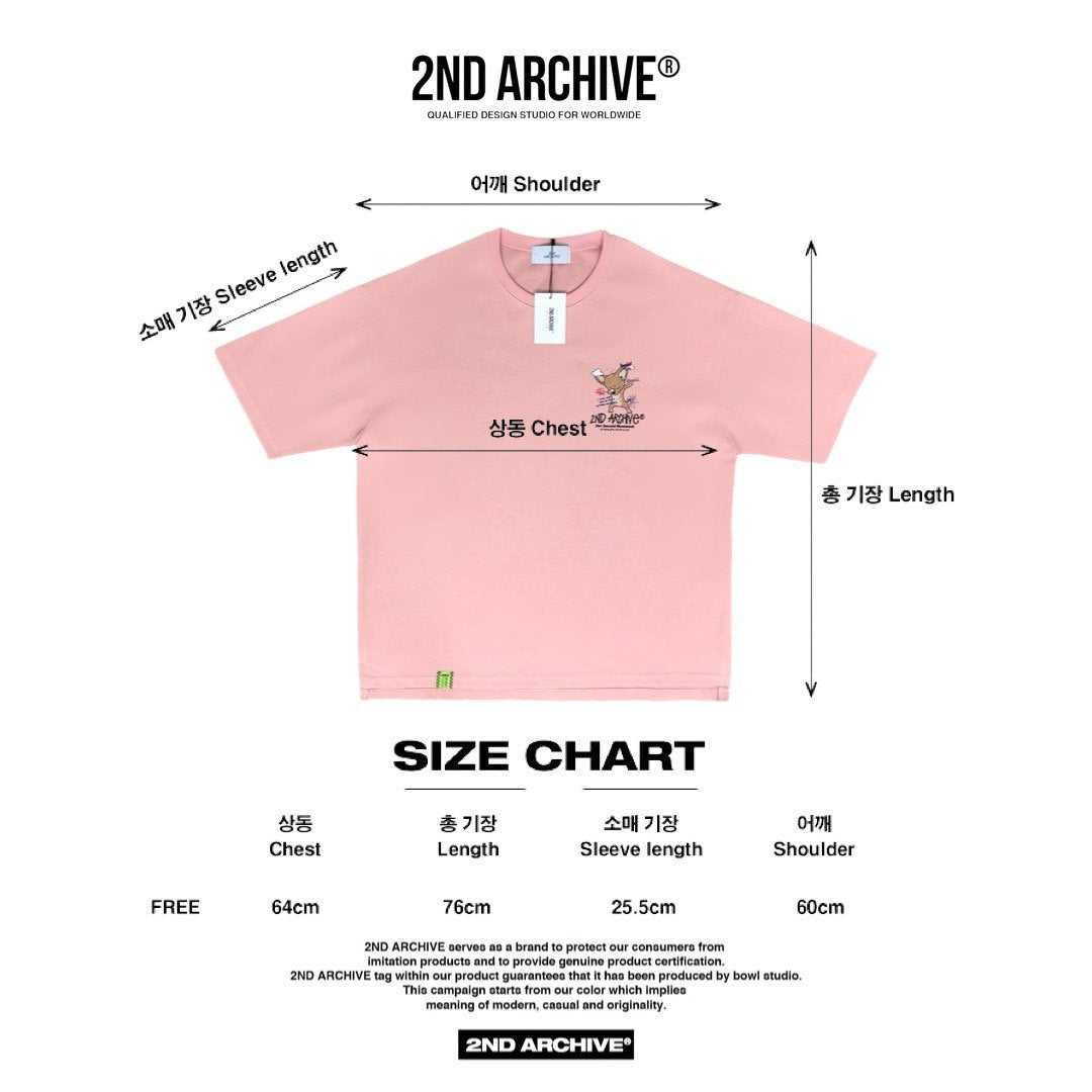 レディース Tシャツ | 2nd Archive | チワワ イラスト | 韓国 スタイル | ストリート 人気