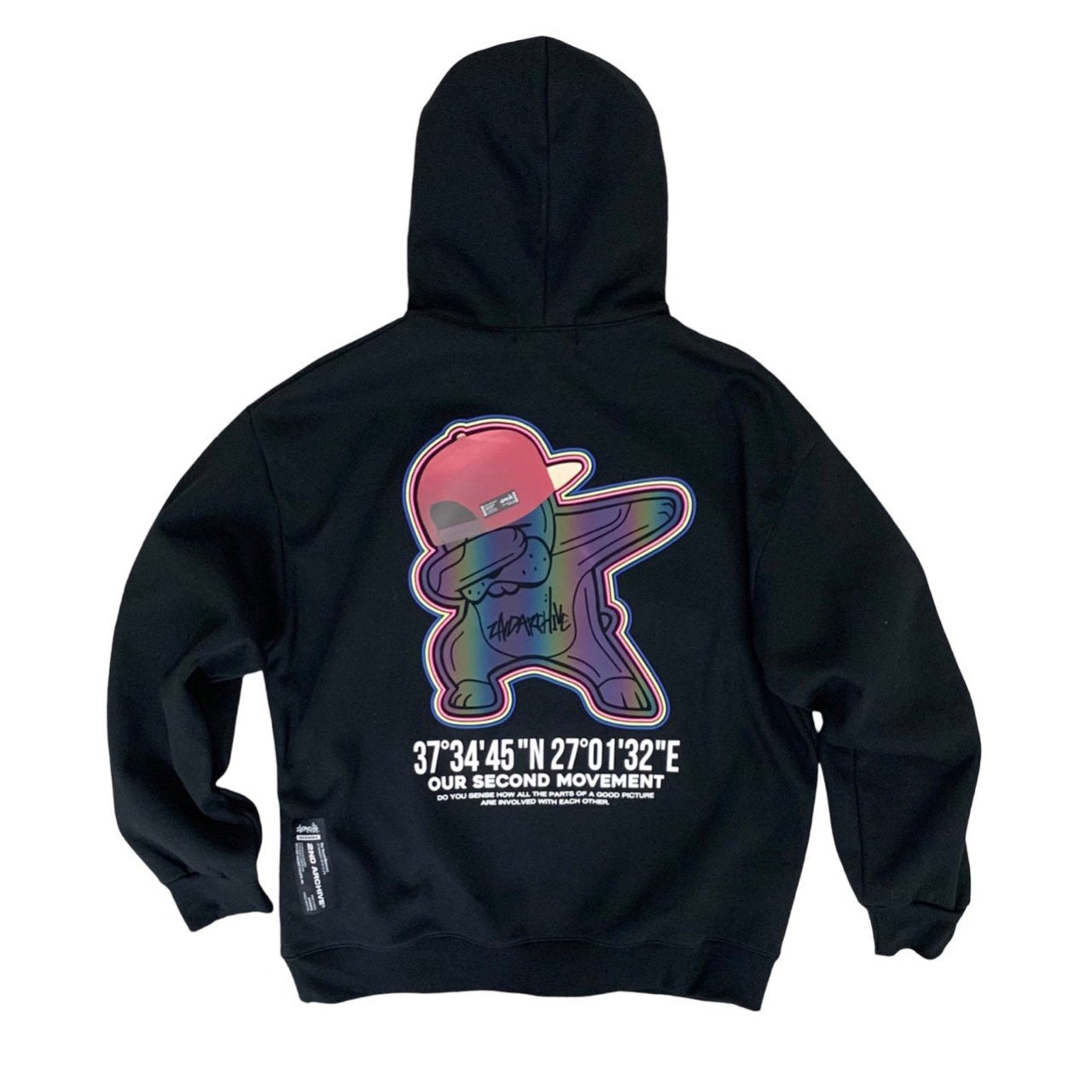 Trendy 2nd Archive hoodie with cute bear best-seller