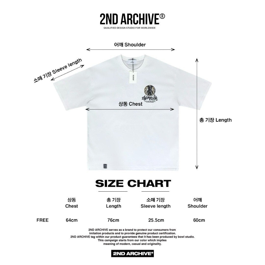 韓国ファッション通販で話題沸騰中の戦士プリントTシャツ、2nd Archive限定デザイン