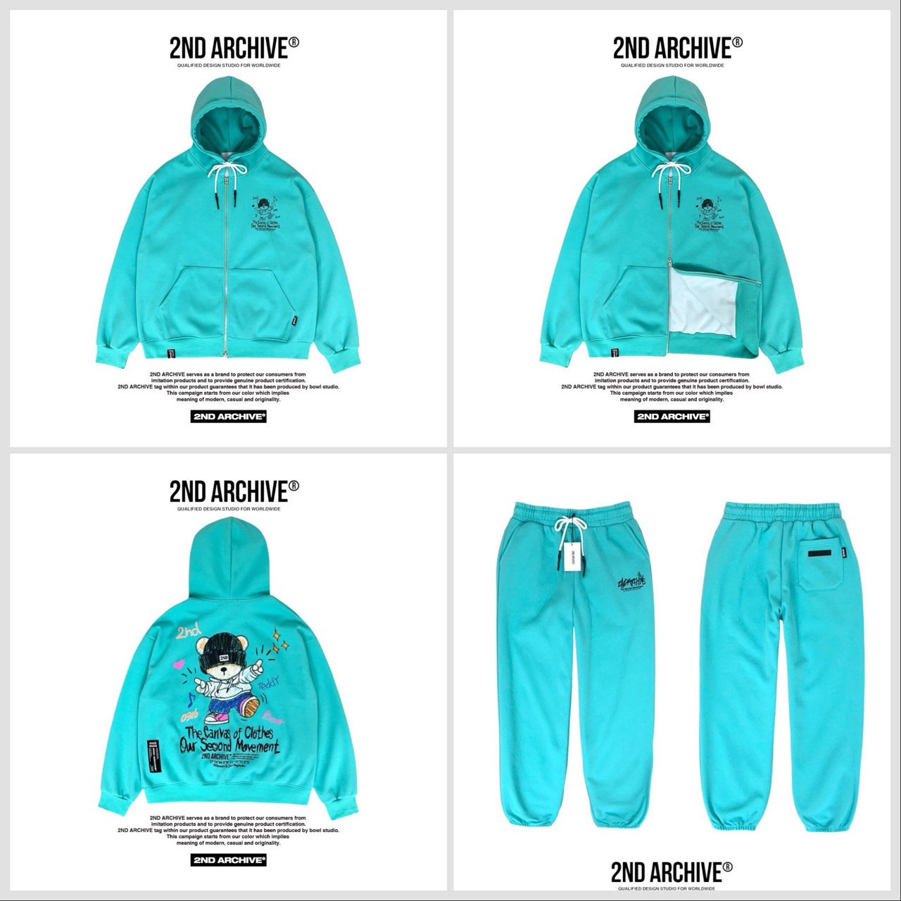 クリームパーカーを街中スタイルで着こなした全身スタイリング