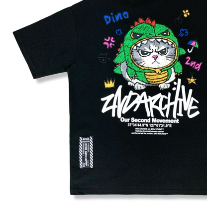 [2nd Archive]恐竜猫Tシャツ(SAB221)