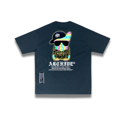 [2nd Archive]カモフラージュ柄フード付きブルドッグTシャツ(SAB224)