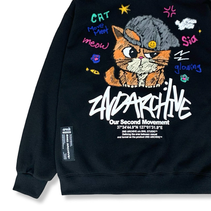 [2nd Archive]ボールキャップ 猫柄パーカー※セット販売あり(SAB262)