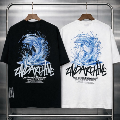 [2nd Archive]イルカの波Tシャツ(SAB239)