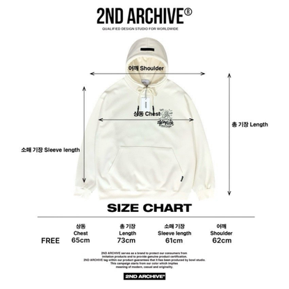 ライトグレーパーカーを横から撮影した着用イメージ