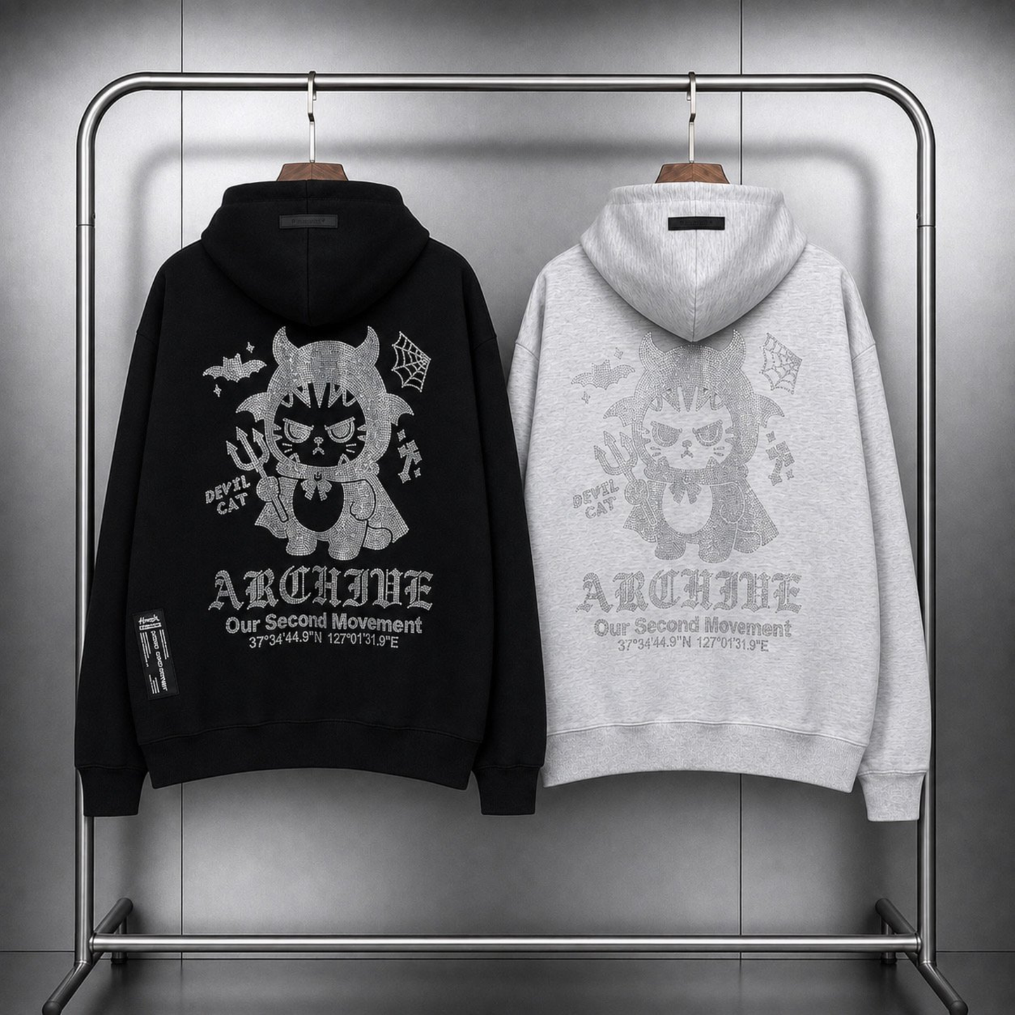 [2nd Archive]スタッズ付きデビルキャットパーカー※セット販売あり(SAB266)