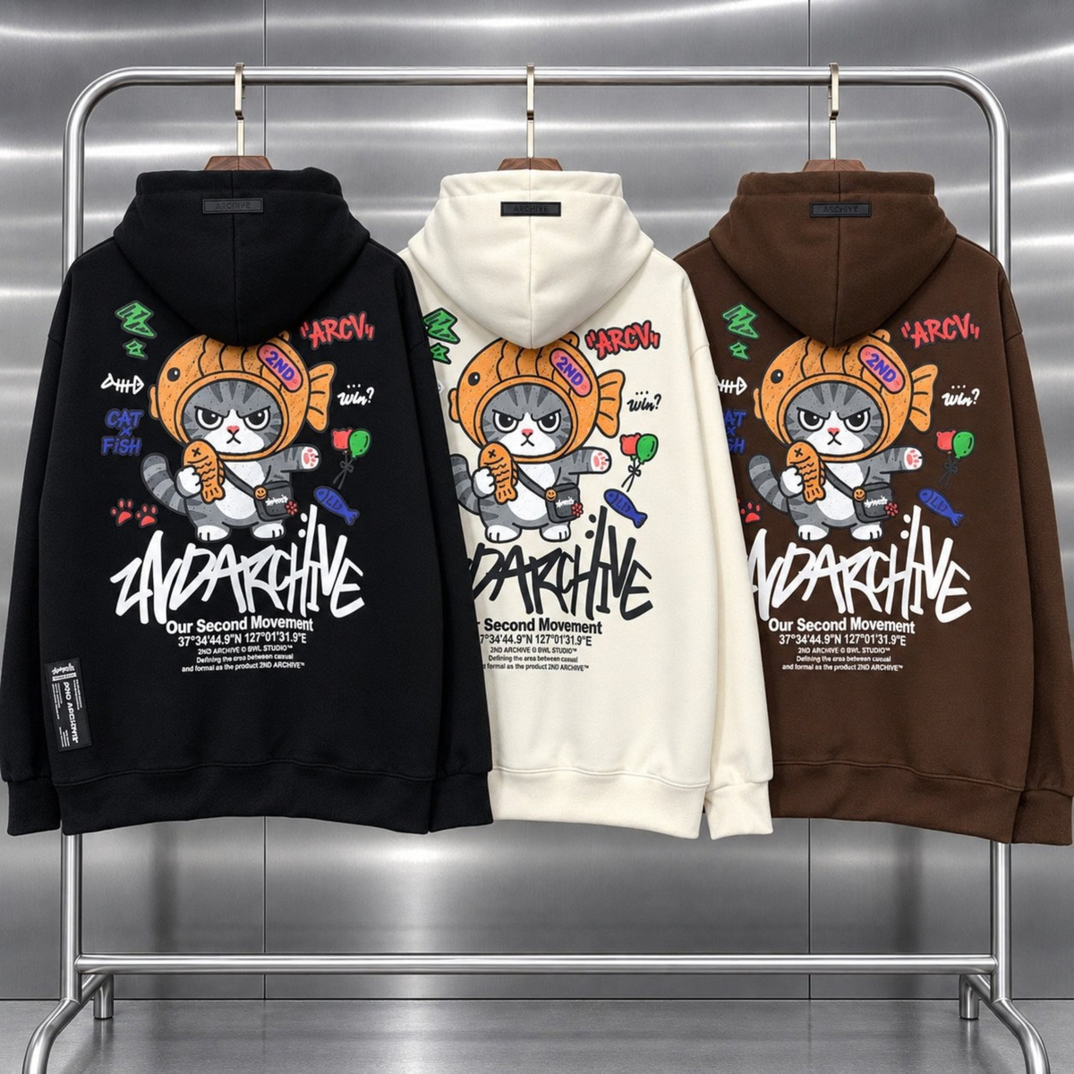 [2nd Archive]ナマズ柄パーカー※セット販売あり(SAB278)