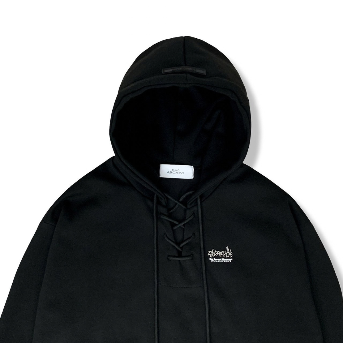 [2nd Archive] Logo Lace-Up Hoodie *Set sale available (SAB276)