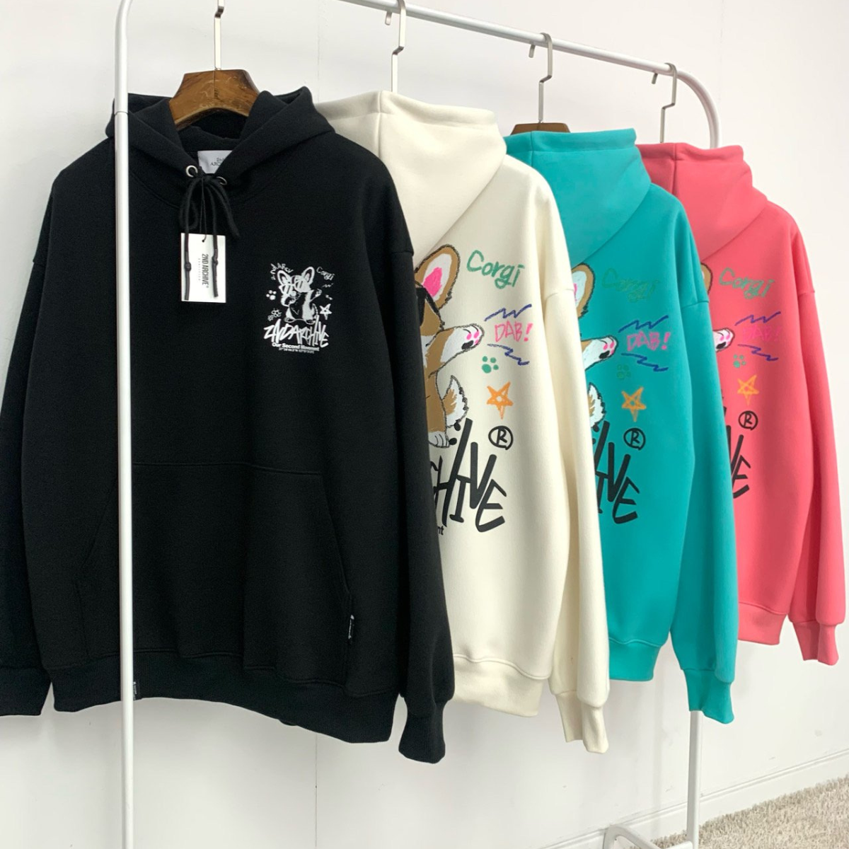 ダビング・コーギー・パーカー 韓国ストリート | Dubbing Corgi Hoodie ダビング・コーギー・パーカー 韓国ストリート | Dubbing Corgi Hoodie
