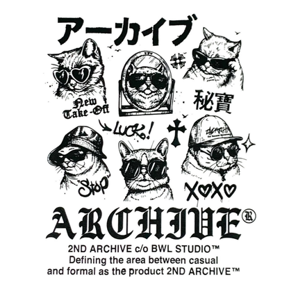 [2nd Archive] スケッチキャットTシャツ(SAB244)