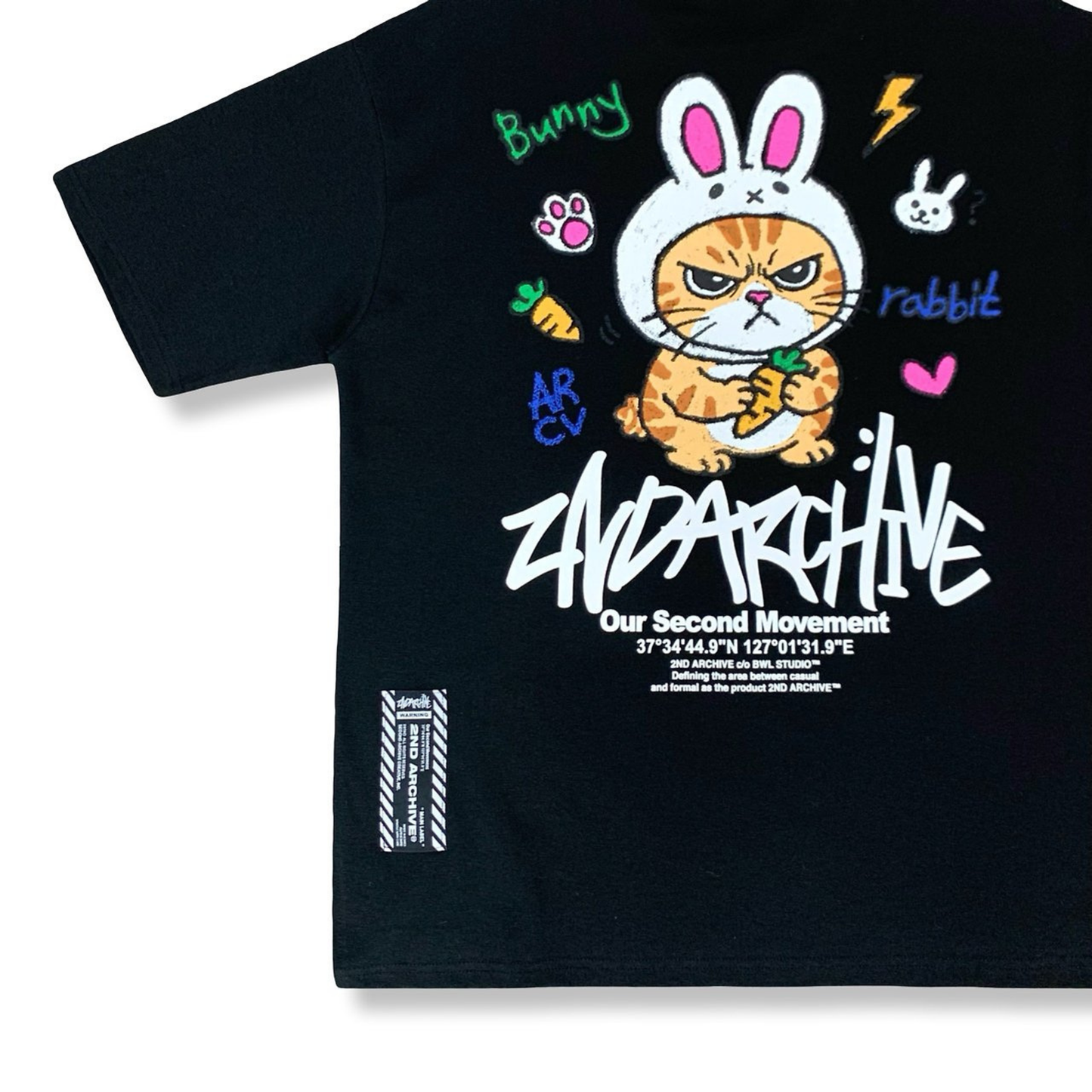 [2nd Archive]うさぎの耳をつけた猫Tシャツ(SAB256)