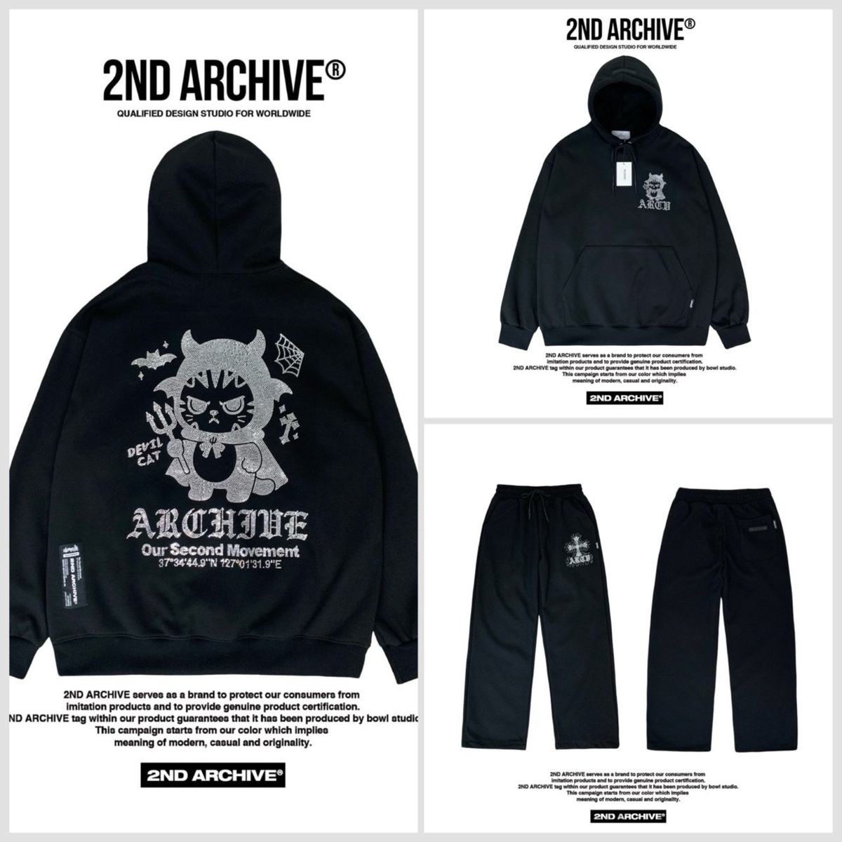 [2nd Archive]スタッズ付きデビルキャットパーカー※セット販売あり(SAB266)
