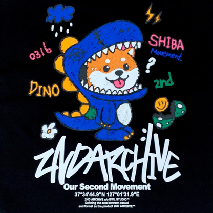 [2nd Archive]恐竜柴犬Tシャツ(SAB252)