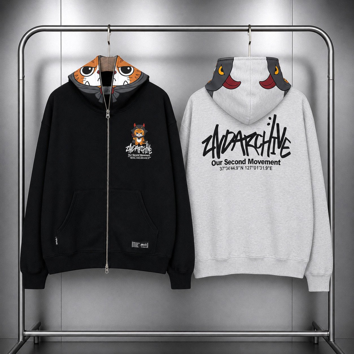 [2nd Archive]フルジップフード付きパーカー※セット販売あり(SAB265)