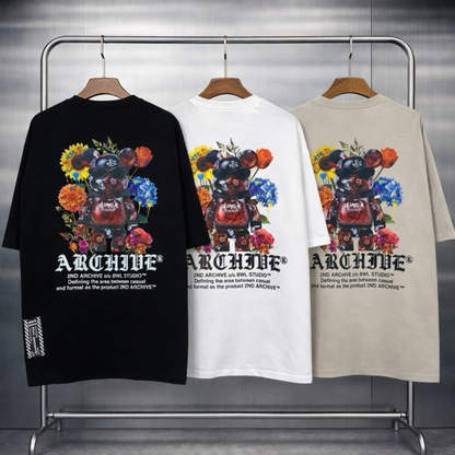[2nd Archive]黒いバラのテディベアTシャツ(SAB236)