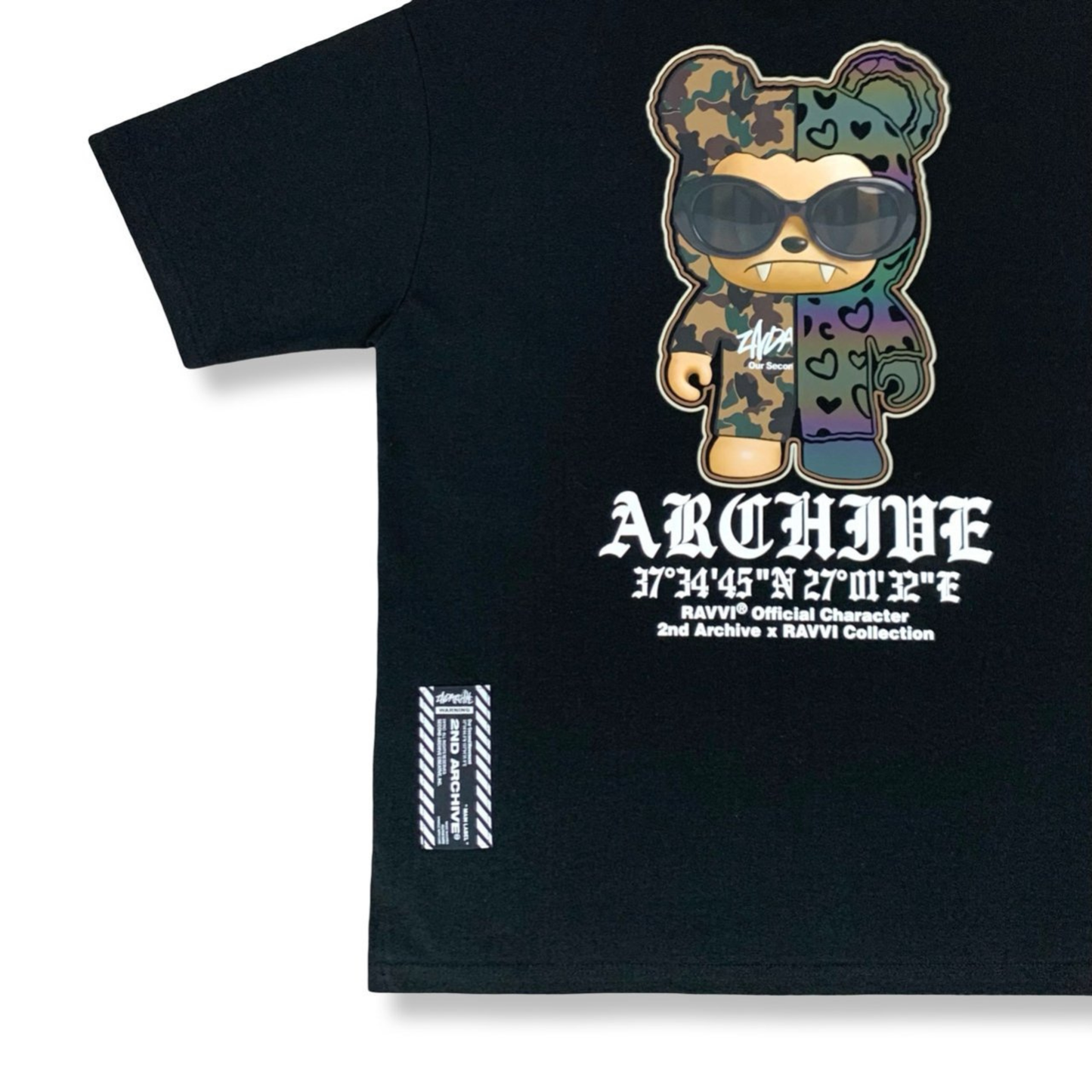 [2nd Archive]迷彩柄クマとサングラスのTシャツ(SAB217)