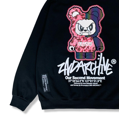 [2nd Archive]ピンクヒョウ柄ベアパーカー※セット販売あり(SAB218)