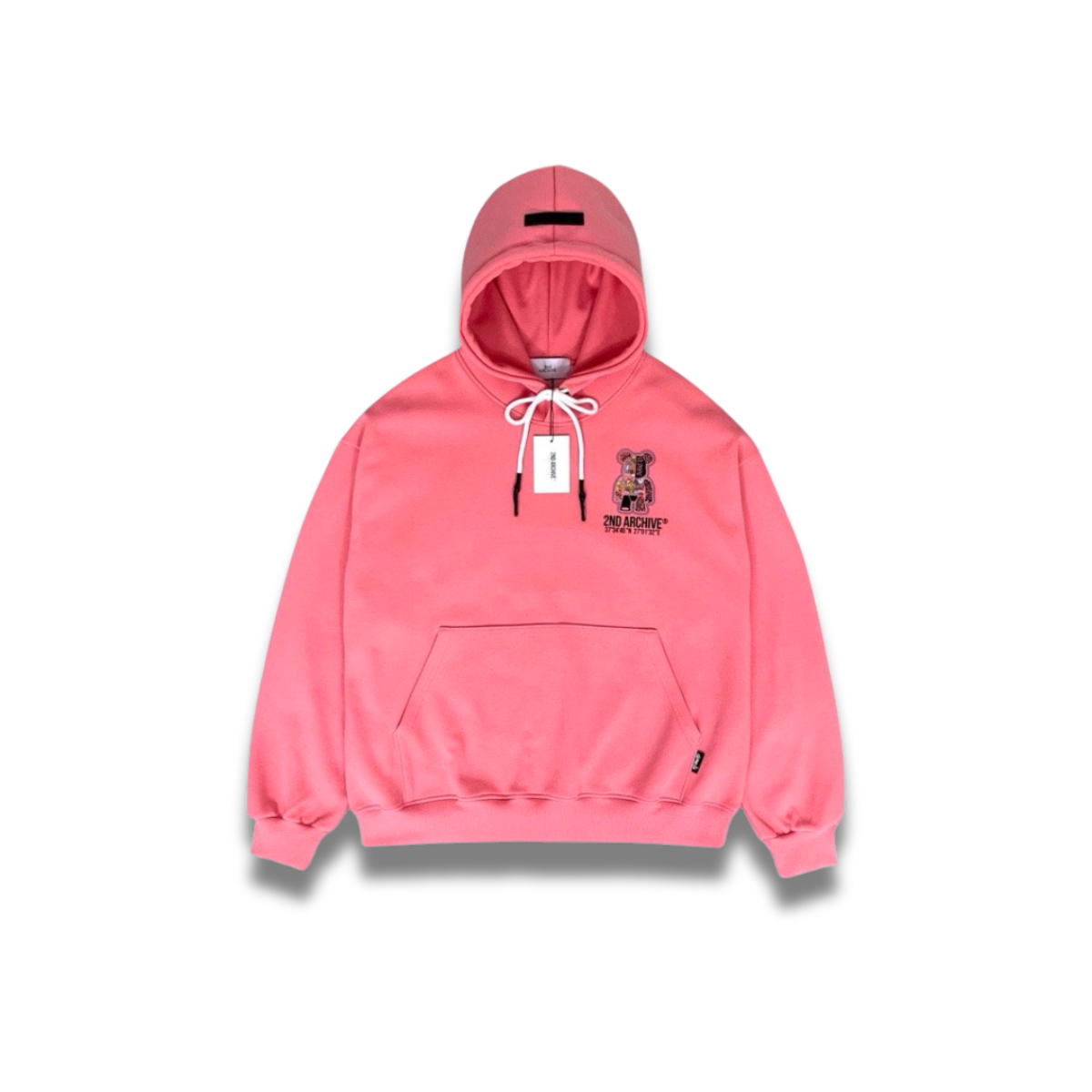 クリームパーカーの袖とリブ部分の質感がわかる生地アップ