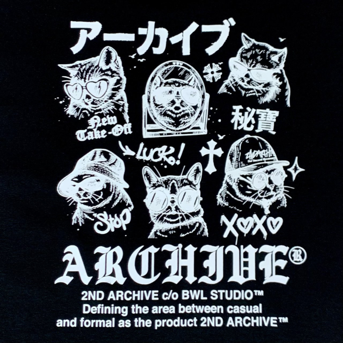 [2nd Archive] スケッチキャットTシャツ(SAB244)