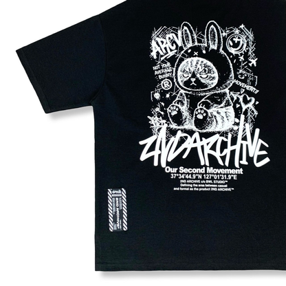 [2nd Archive] 不機嫌そうな猫のスケッチTシャツ(SAB245)