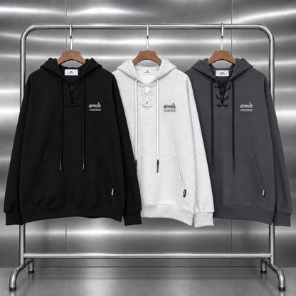 [2nd Archive] Logo Lace-Up Hoodie *Set sale available (SAB276)