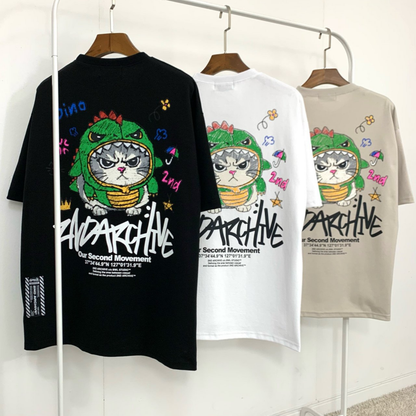 [2nd Archive]恐竜猫Tシャツ(SAB221)