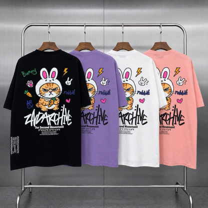 [2nd Archive]うさぎの耳をつけた猫Tシャツ(SAB256)