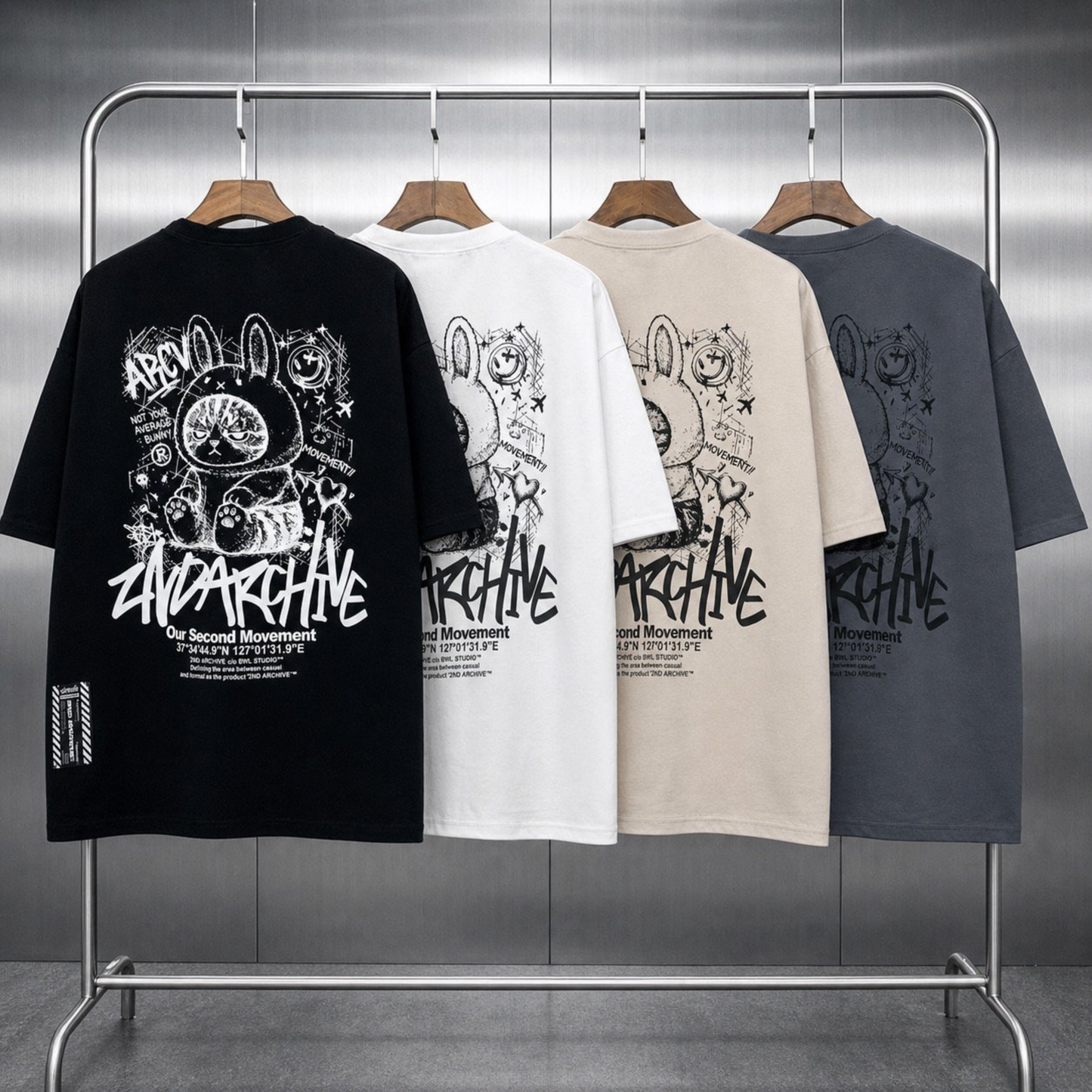 [2nd Archive]不機嫌そうな猫のスケッチTシャツ(SAB245)