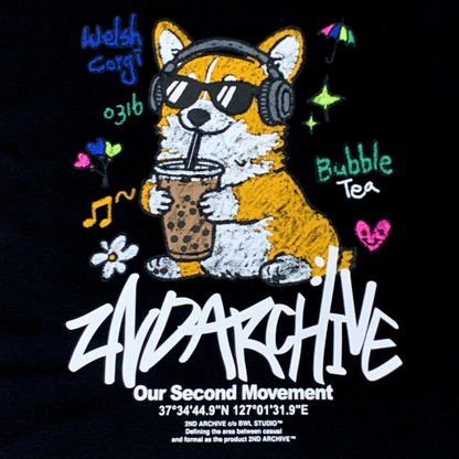 [2nd Archive]タピオカコーギーTシャツ(SAB249)