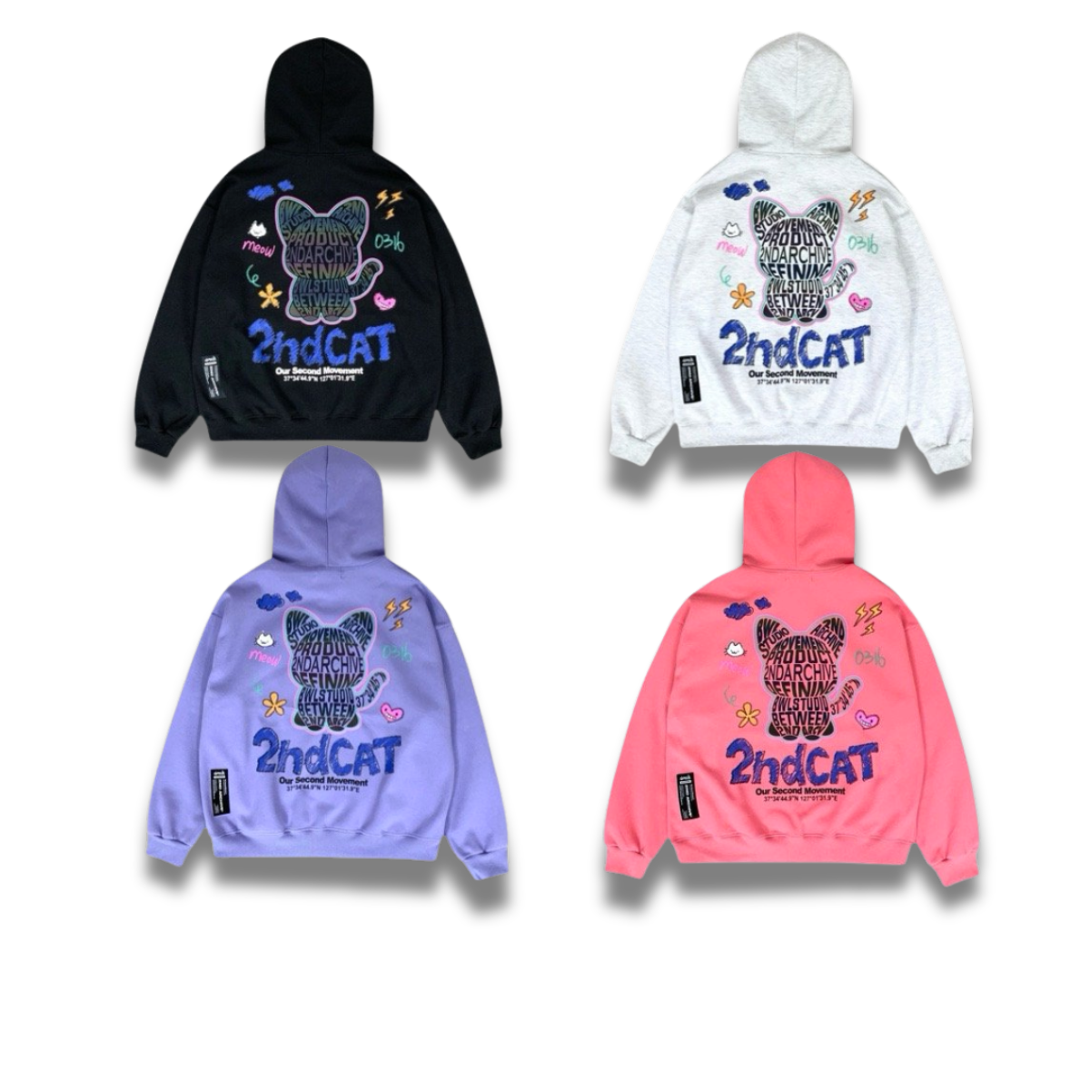 オーバーサイズシルエットでゆったり着られるパーカーの全身画像