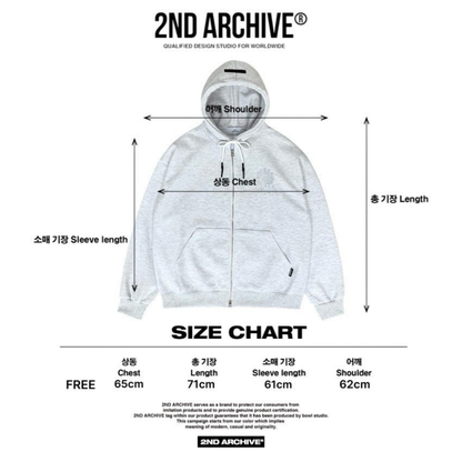 ユニセックスで着られるオーバーサイズパーカーの背面スタイル