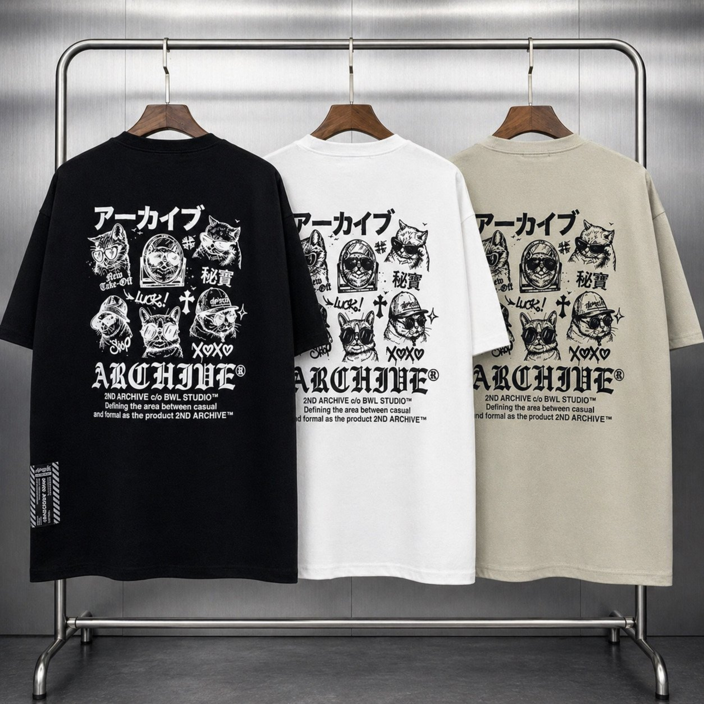 [2nd Archive] スケッチキャットTシャツ(SAB244)