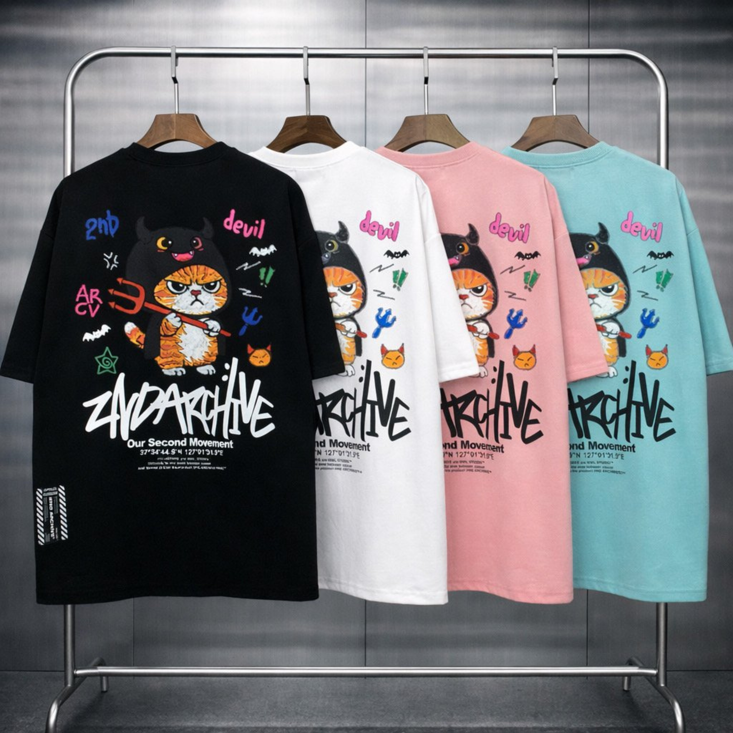 [2nd Archive]悪魔の落書き猫Tシャツ(SAB241)