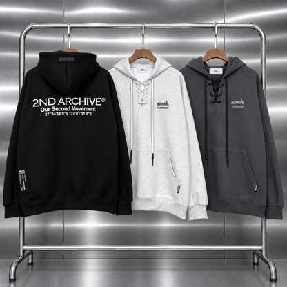 [2nd Archive] Logo Lace-Up Hoodie *Set sale available (SAB276)