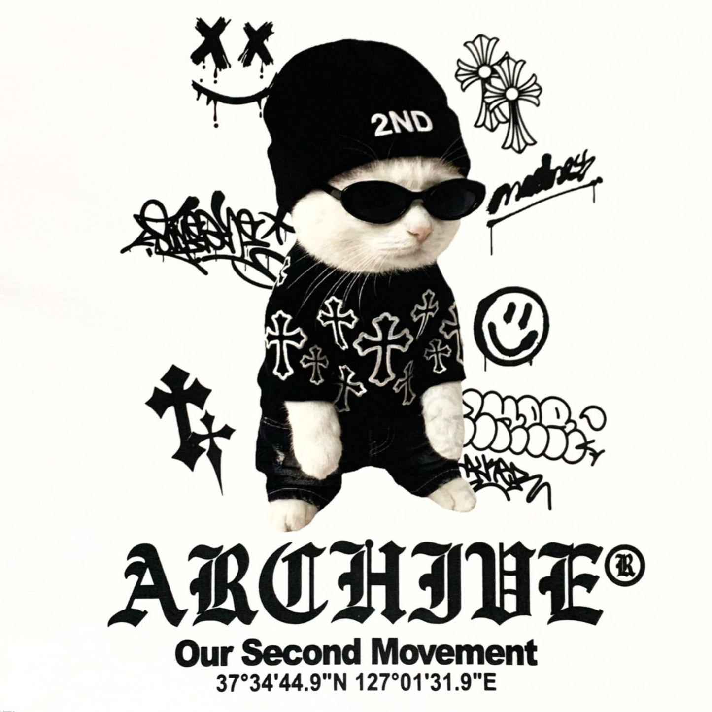 [2nd Archive]スワッグクロスキャットTシャツ(SAB234)