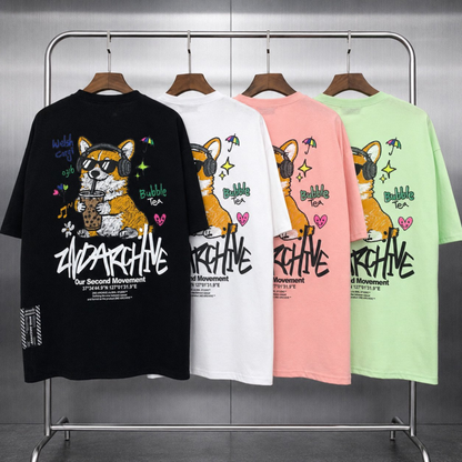 [2nd Archive]タピオカコーギーTシャツ(SAB249)